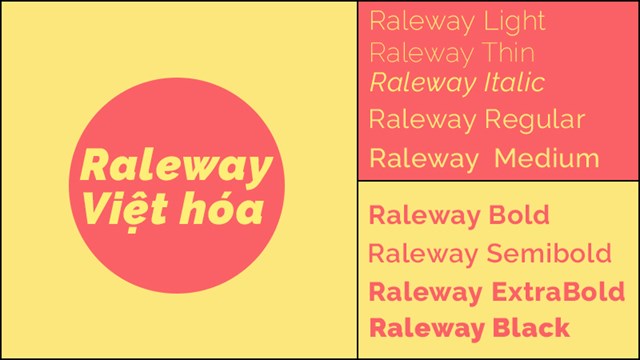 raleway font việt hóa