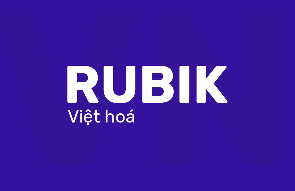 Rubik font Việt hóa